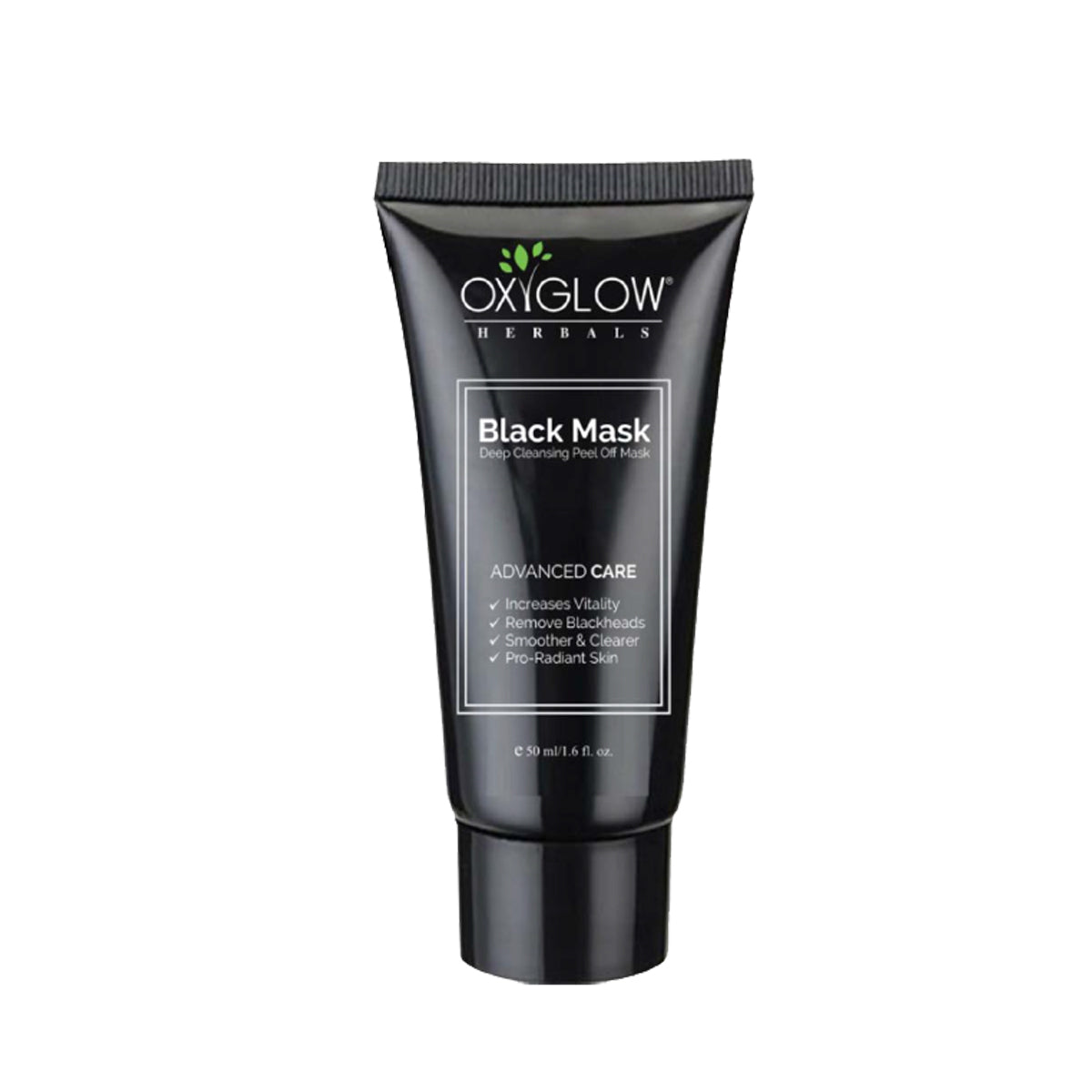 OxyGlow Herbals Black Mask 50ml | Charcoal Active Deep Cleansing Mask | Remove Blackheads & Increase Skin Vitality