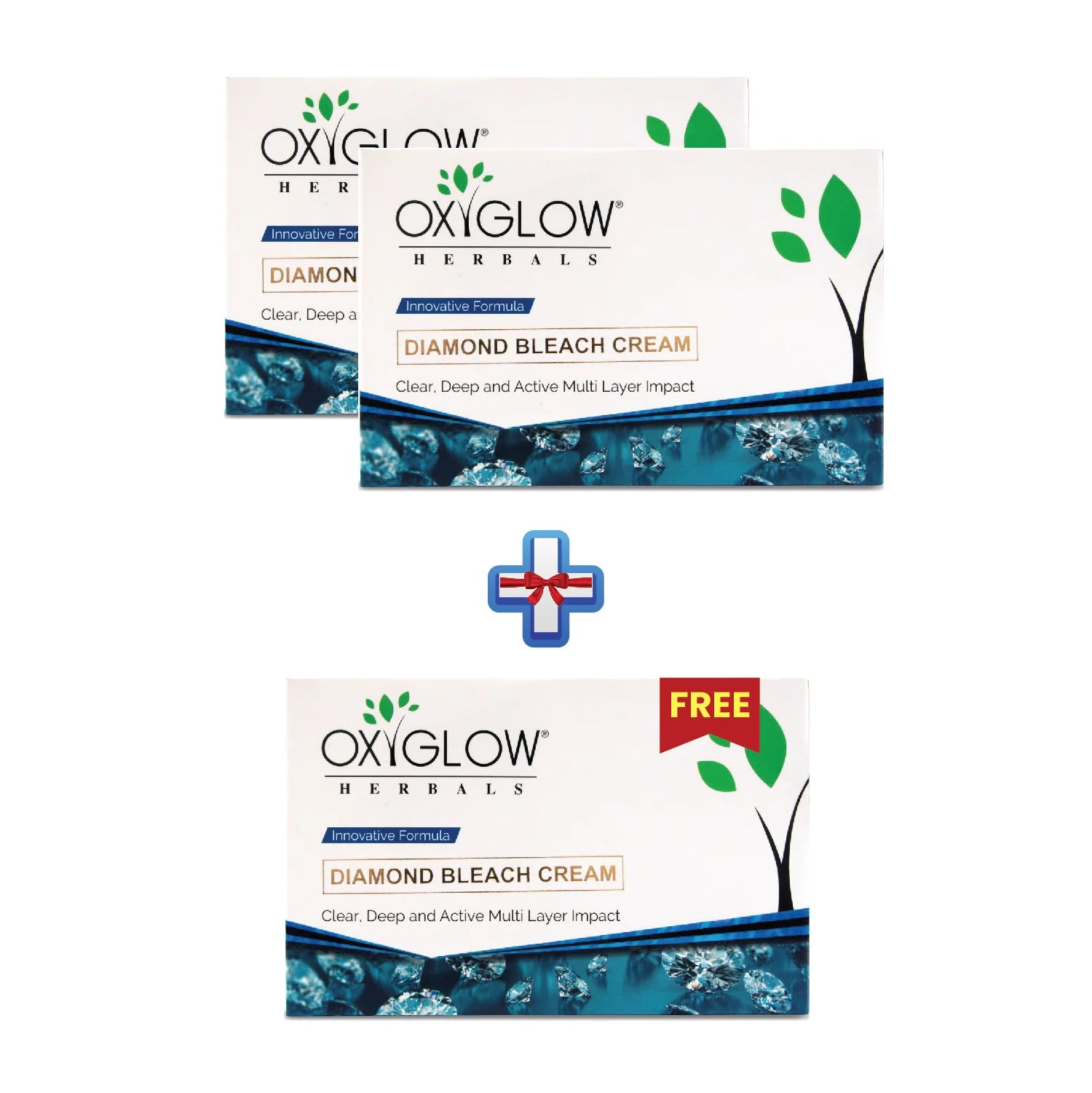 OxyGlow Herbals Diamond Bleach cream-Buy2Get1