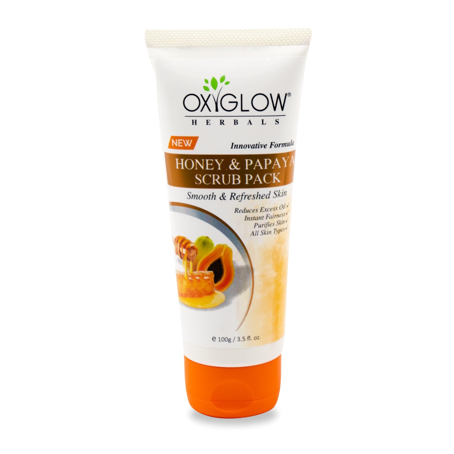 OxyGlow Cosmetics Honey and Papaya Scrub Pack