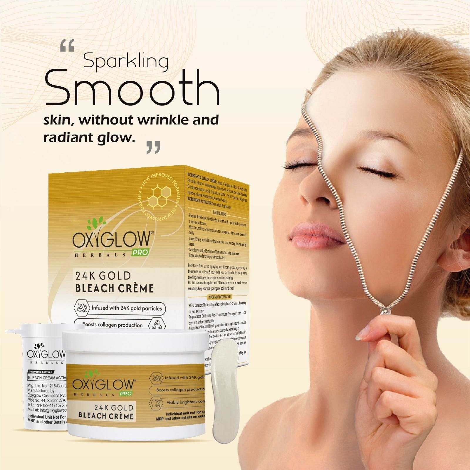 OxyGlow 24K Luxe Gold Bleach Cream