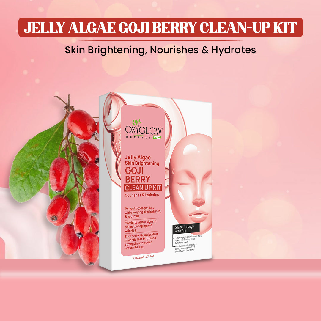 OxyGlow Herbals Jelly Algae Goji Berry Clean Up Kit | Skin Brightening