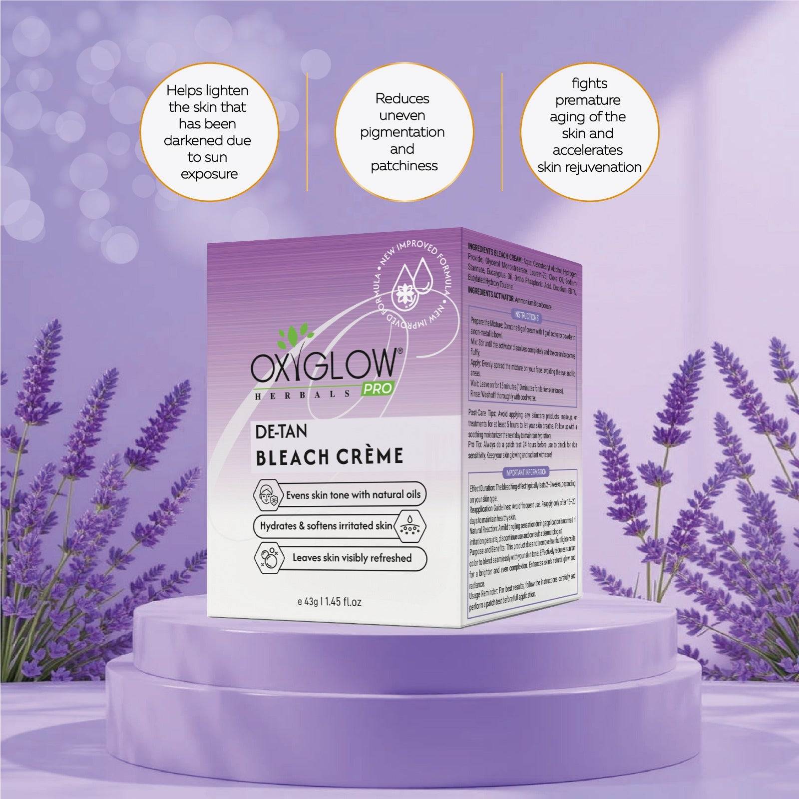 Pro D-Tan Bleach Cream - 43gm | Pack of 12