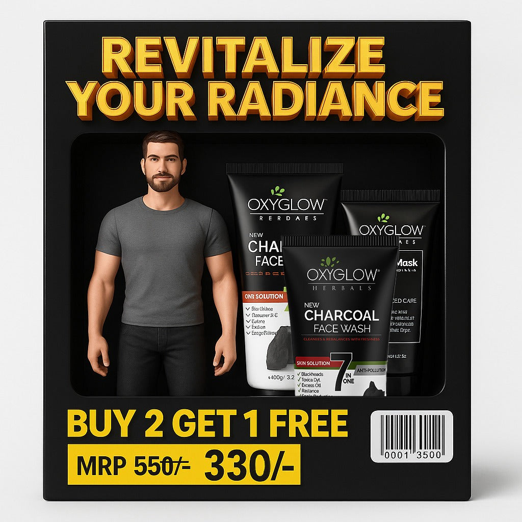 Oxyglow Charcoal Facewash + Oxyglow Black Mask