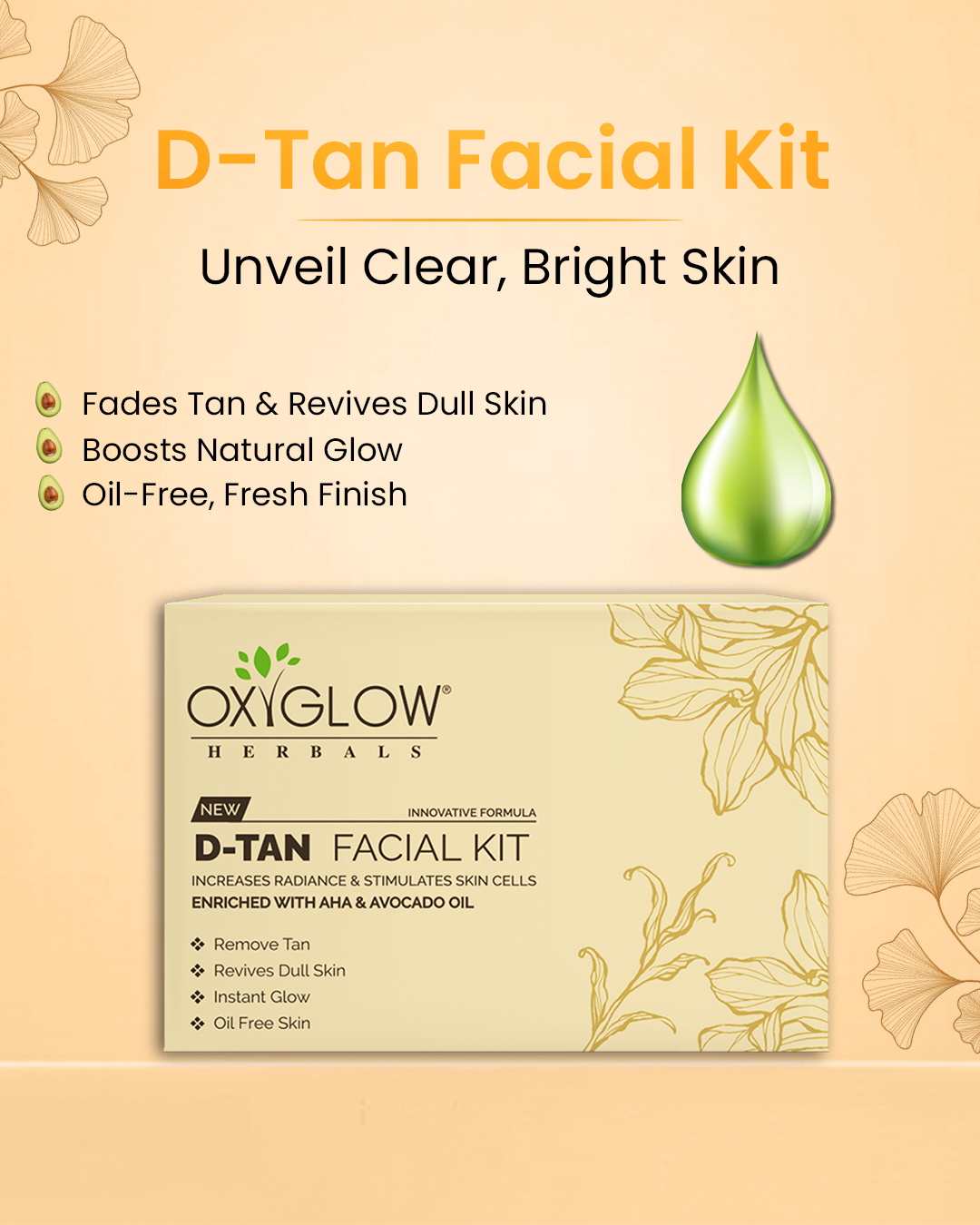 OxyGlow Herbals D-tan Facial Kit Benefits