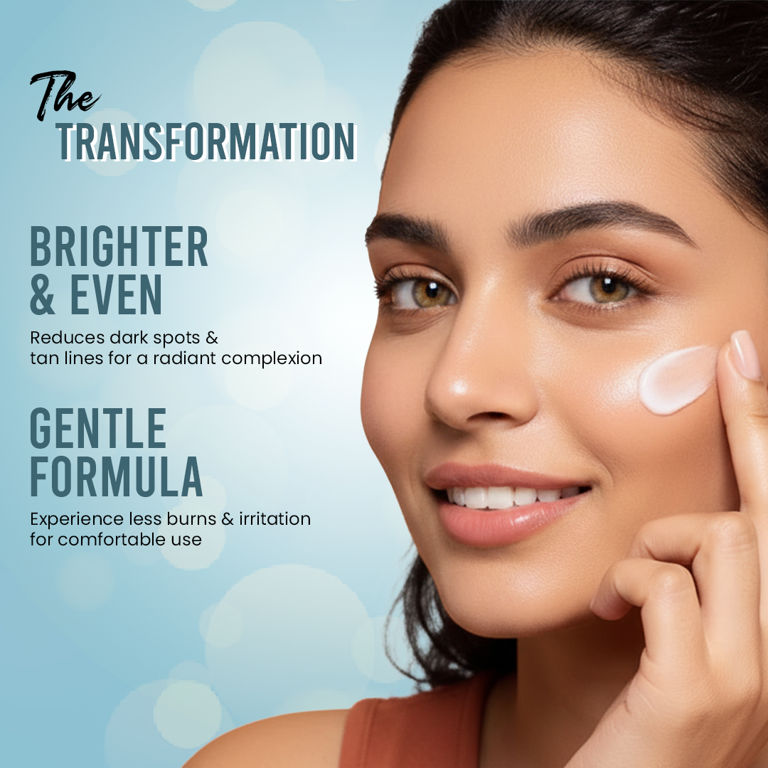 OxyGlow Herbals De-tan Bleach Cream Transformation