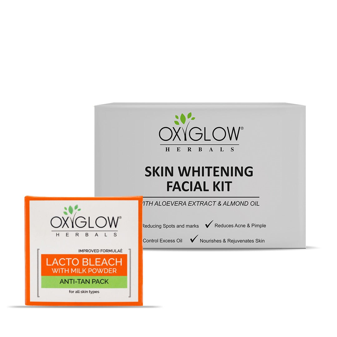 OxyGlow Herbal Skin Whitening Facial Kit + OxyGlow Herbals Lacto Bleach Cream