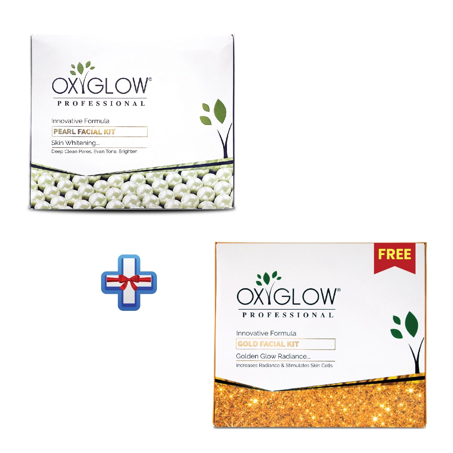 OxyGlow Herbals Pearl Facial Kit+Gold Facial Kit-Buy1Get1
