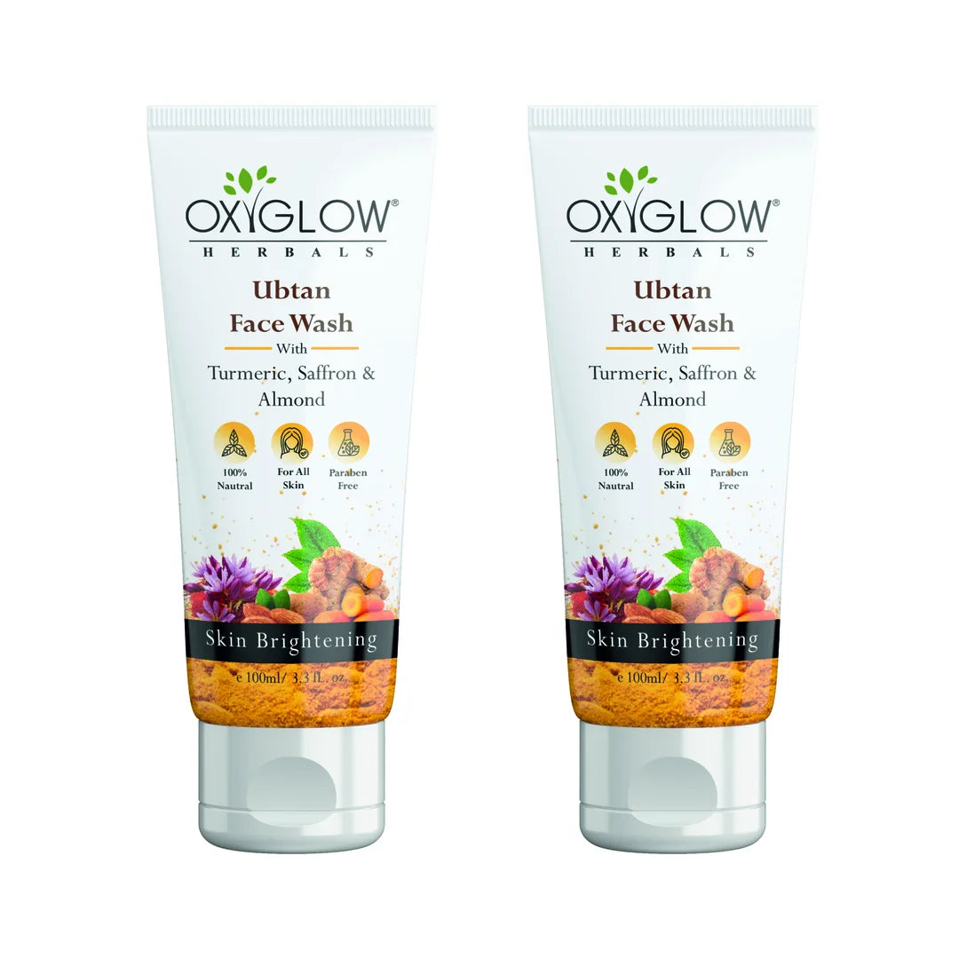 Oxyglow Herbals Ubtan Facewash with Turmeric, Saffron & Almond 100ml