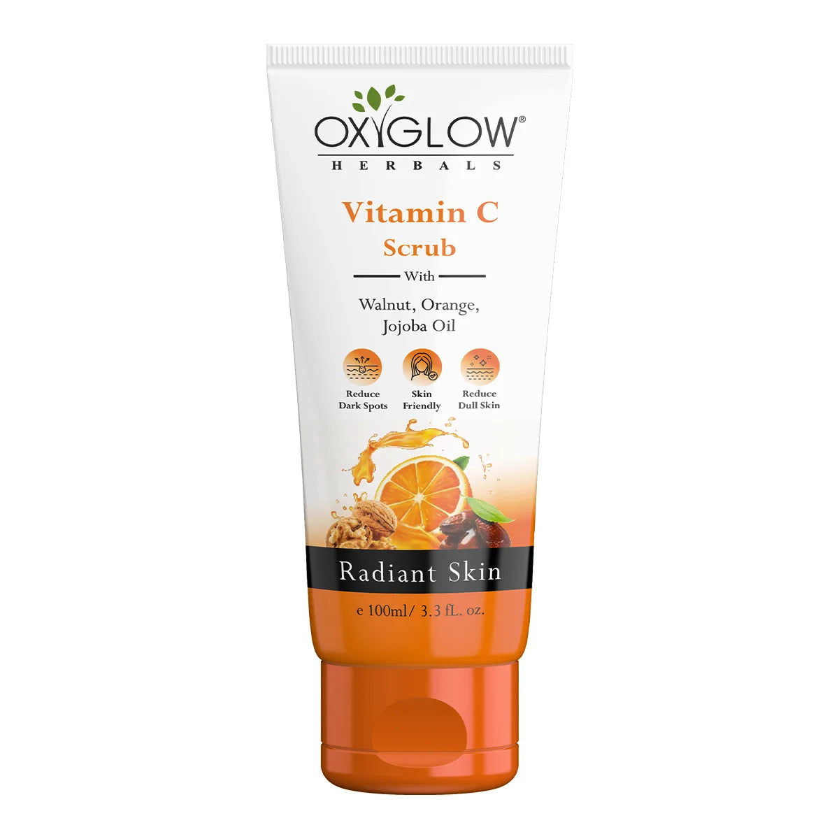OxyGlow Herbals Vitamin C Scrub 100ml | Enhances Skin Radiance | Reduces Acne Scars | Radiant Glow