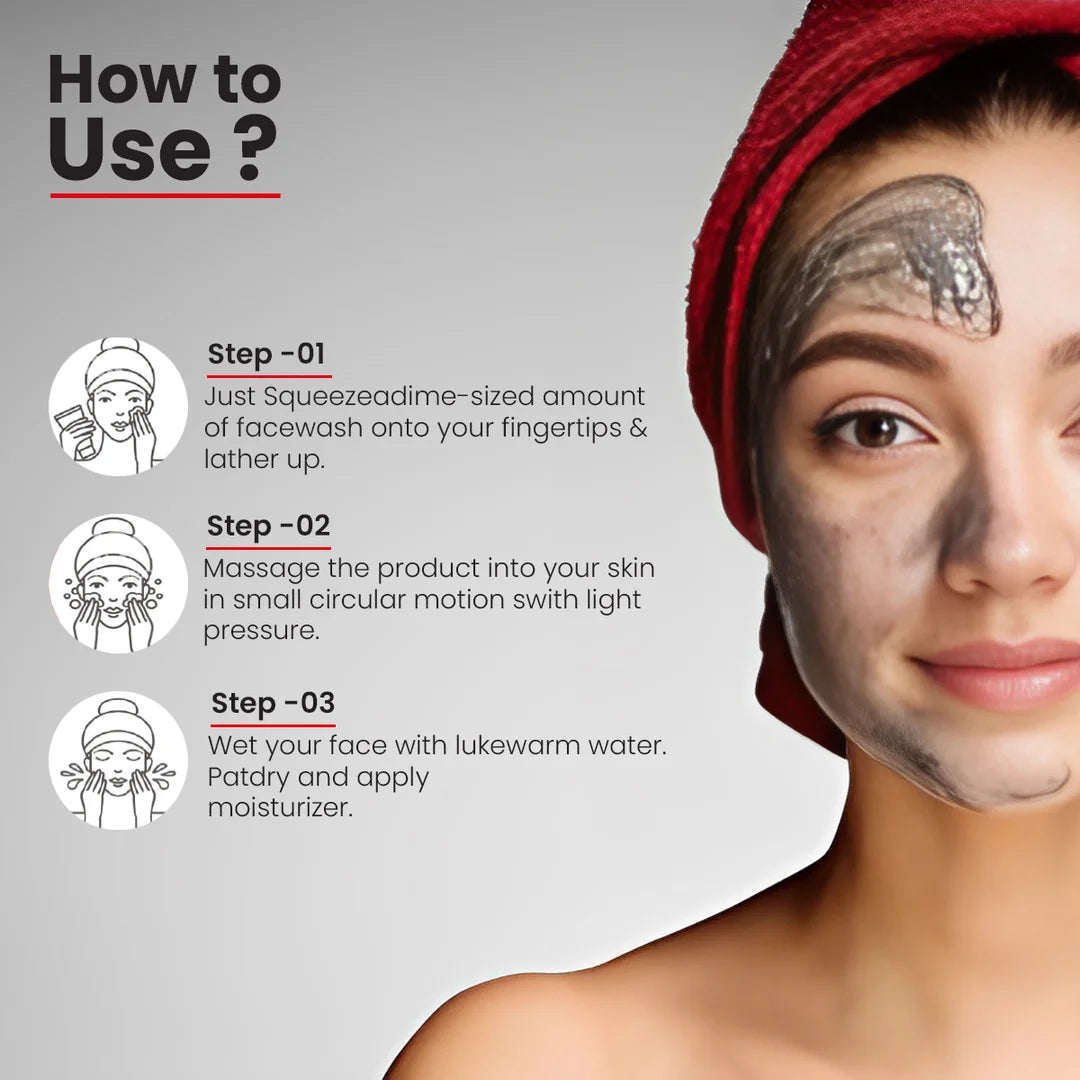 how to use charcoal facewash