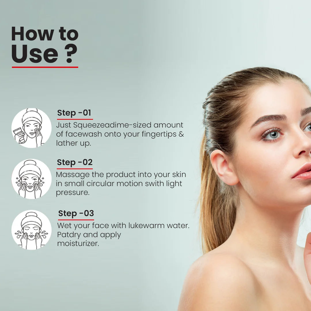 OxyGlow Herbals De-Tan Face Wash - 100ml | Helps Removes Dirt | Brightening & Glowing Skin | Deep Cleansing & Tan Removal