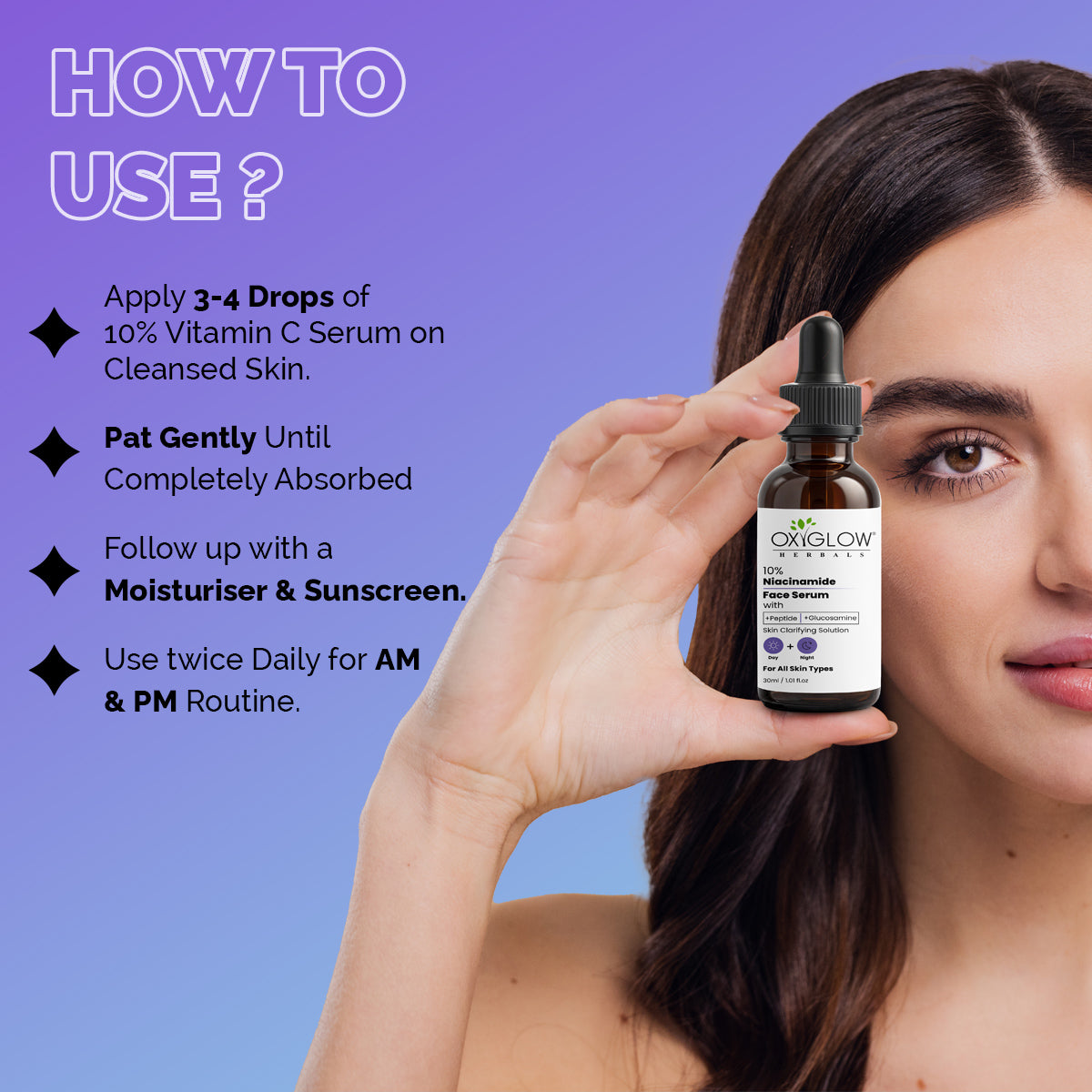 OxyGlow Herbals 10% Niacinamide Face Serum 30 ml