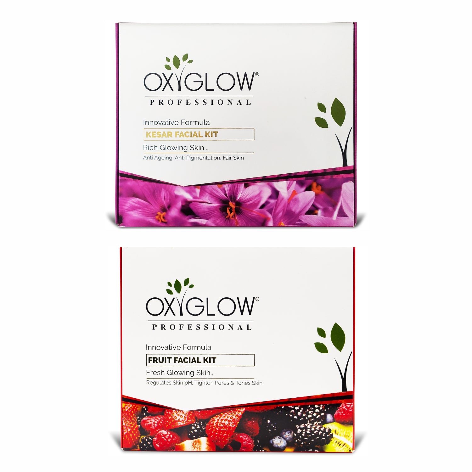 Kesar Fairness Glow Facial Kit 260 Gm + Fruit Facial Kit 260 Gm