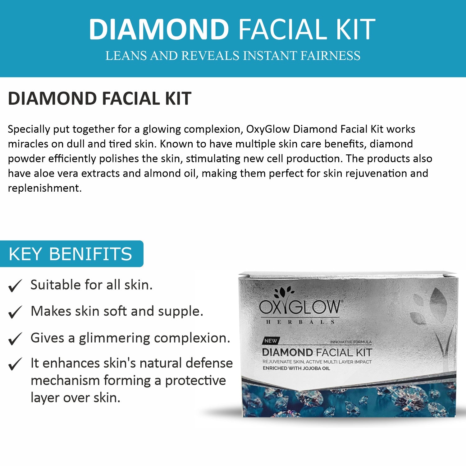 Diamond Facial Kit 50 Gm + Bridal Facial Kit 53 Gm