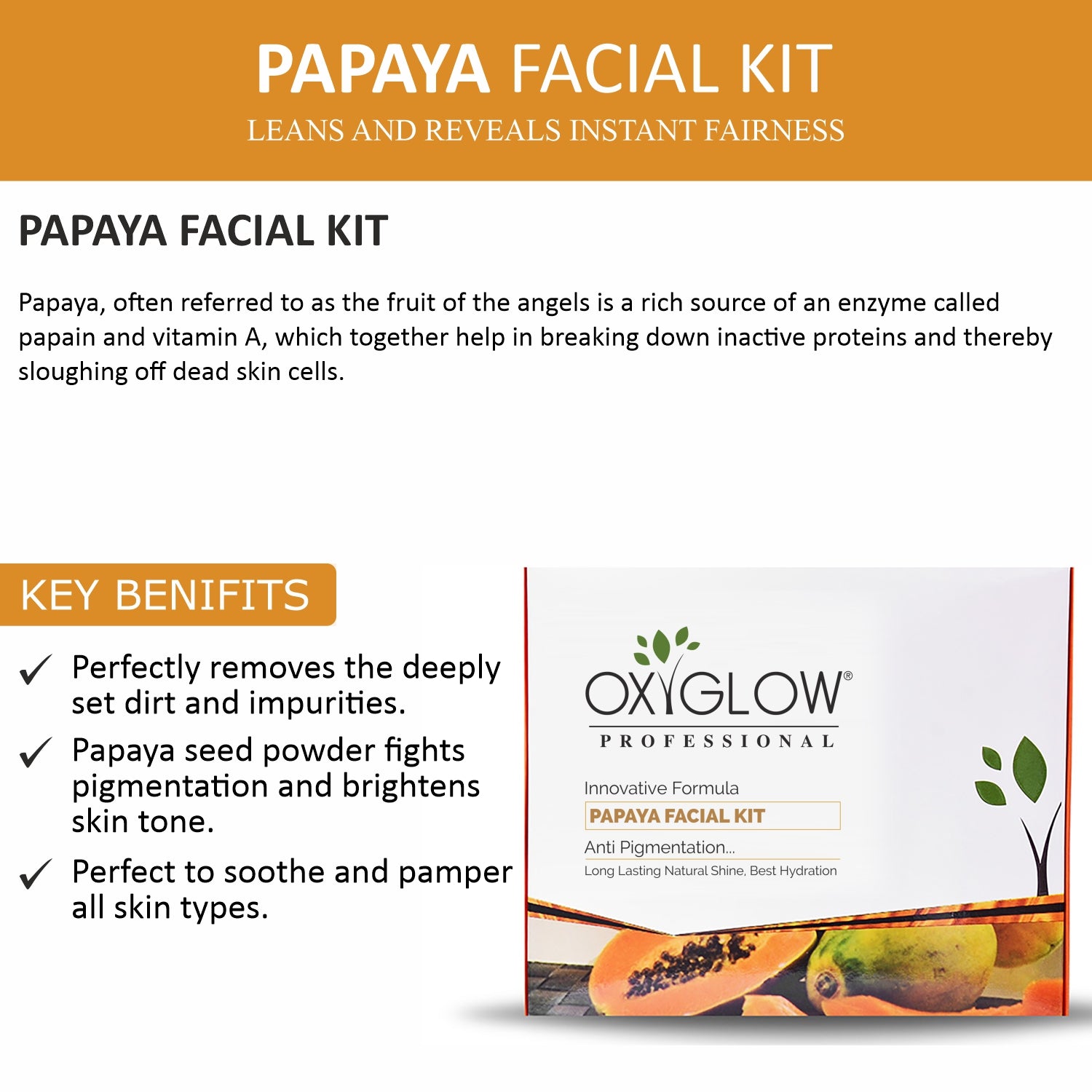 Fruit Facial Kit 260 Gm + Papaya Facial Kit 260 Gm