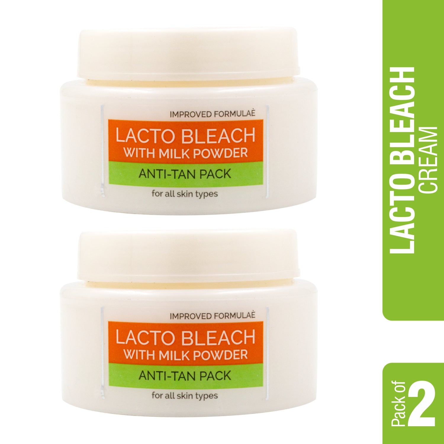 OxyGlow Herbals Lacto Bleach Cream with Milk Powder | Bleach + Anti Tan Formula | Removes Tan & Hydrates Skin|  Suitable for All Skin