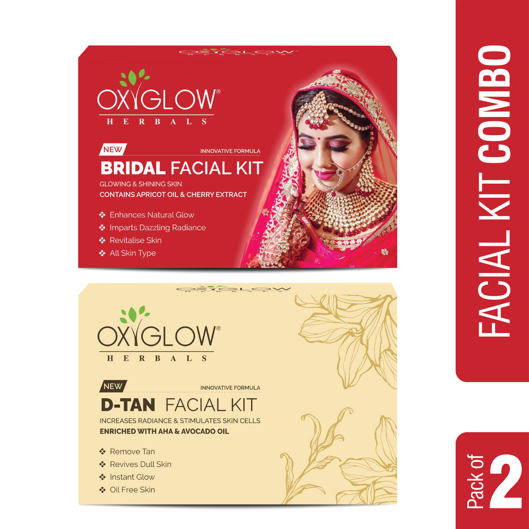 Oxyglow Herbals Bridal Facial kit+D-Tan Facial Kit