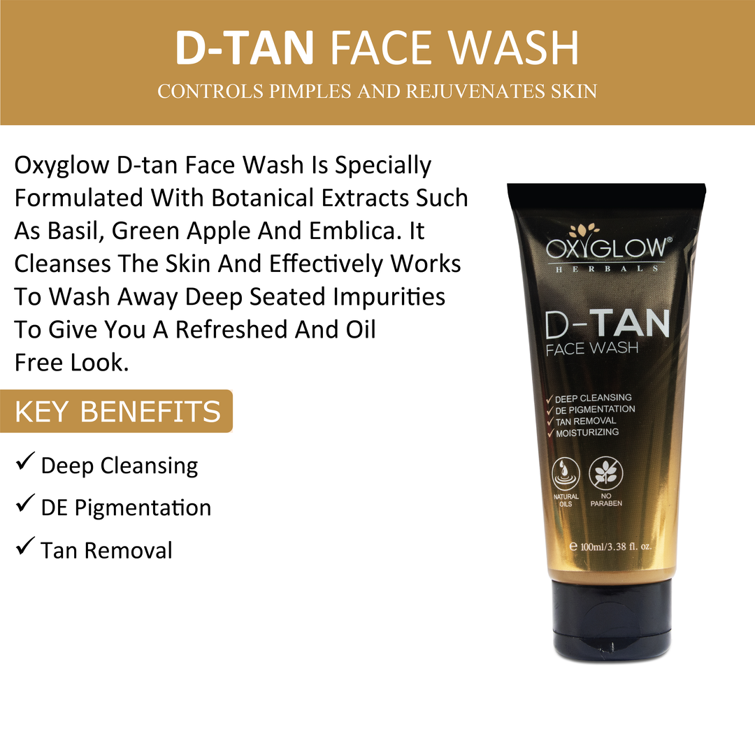 Oxyglow Herbals D-Tan Facewash-key benefits