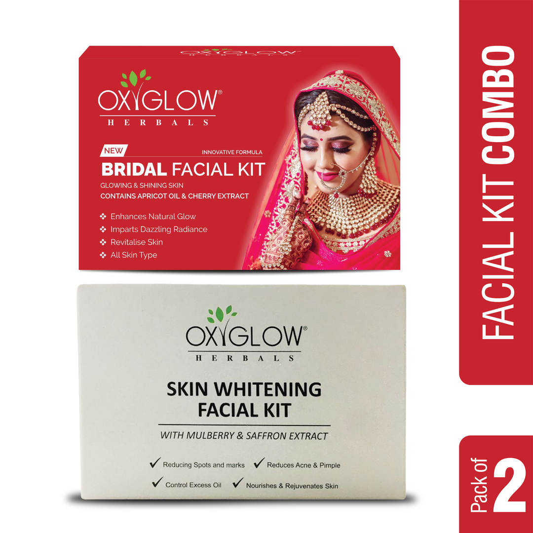 Oxyglow Herbals Bridal Facial kit+Skin Whitening Facial Kit