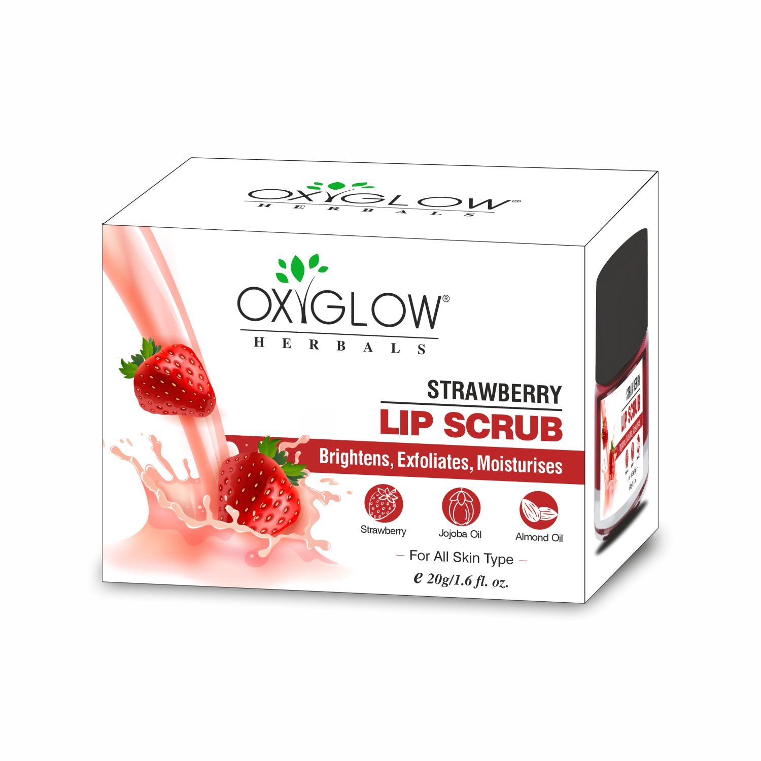 OxyGlow Herbals Lip Scrub box-Front