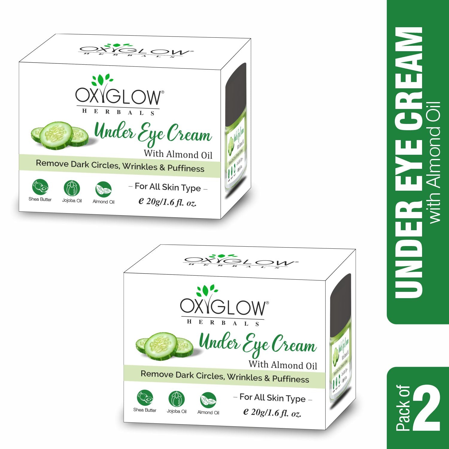 OxyGlow Herbals Under Eye Cream-Packof2