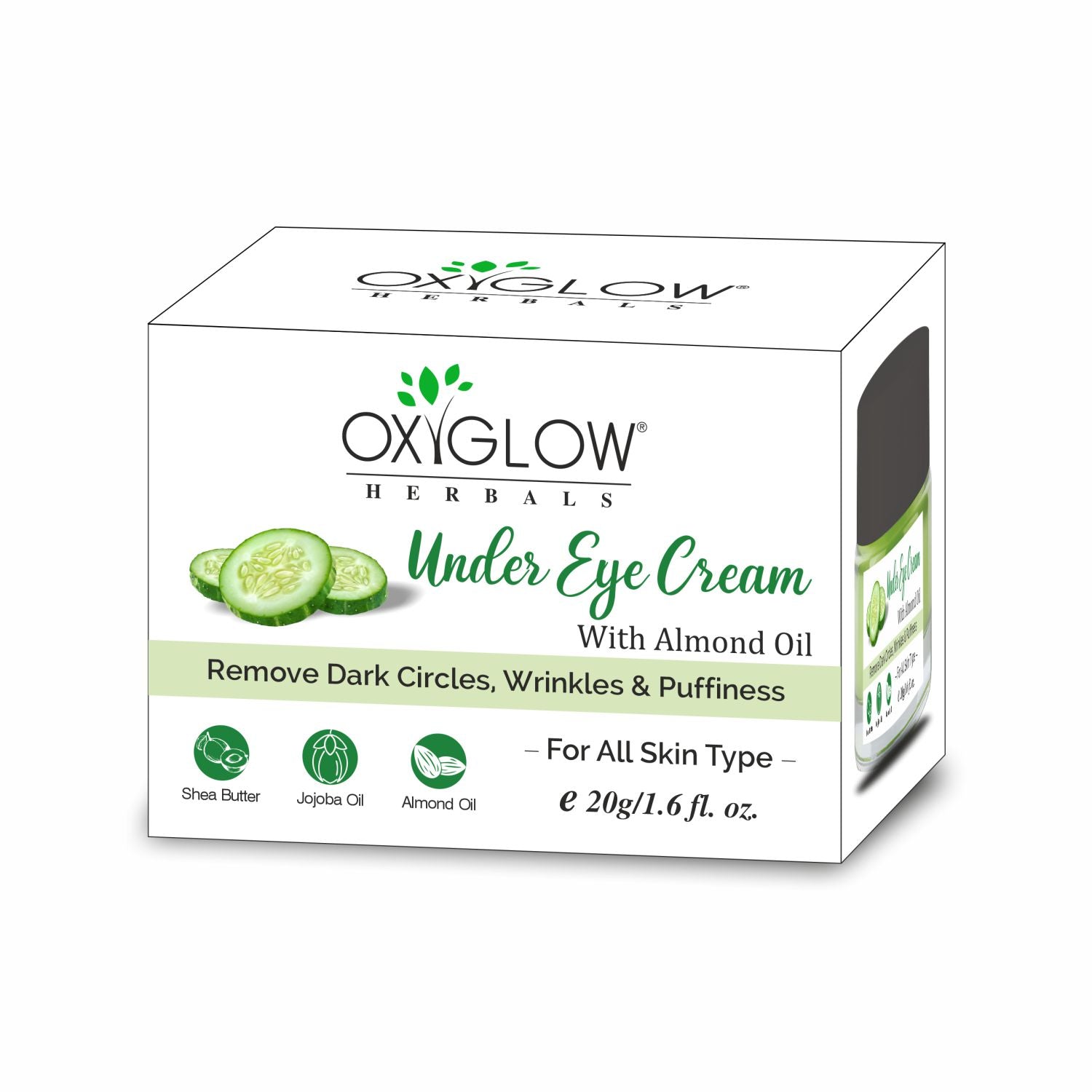 OxyGlow Herbals Under eye Cream Box-front