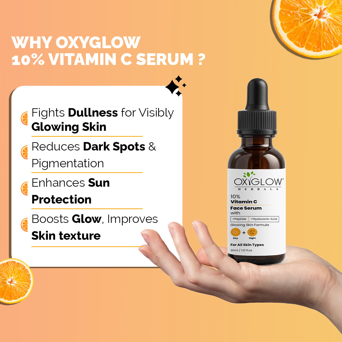OxyGlow Herbals 10% Vitamin C Face Serum 30 ml
