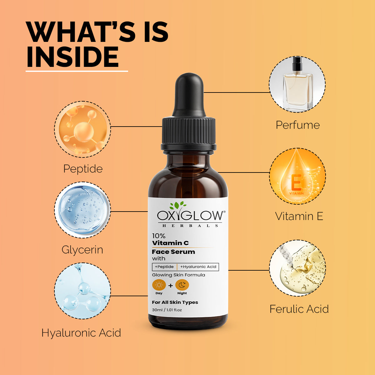 OxyGlow Herbals 10% Vitamin C Face Serum 30 ml