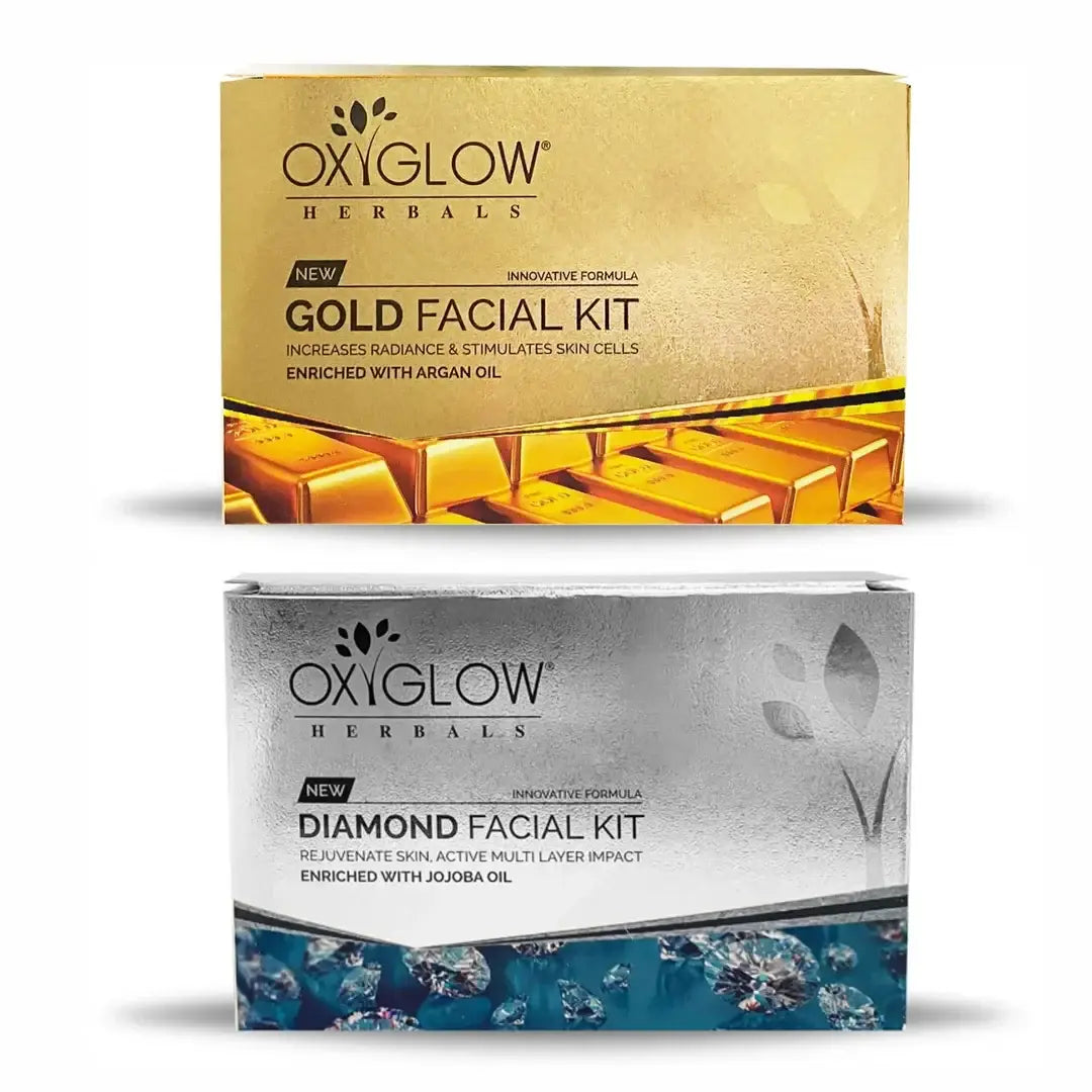 Gold Facial Kit 50 Gm + Diamond Facial Kit 50 Gm