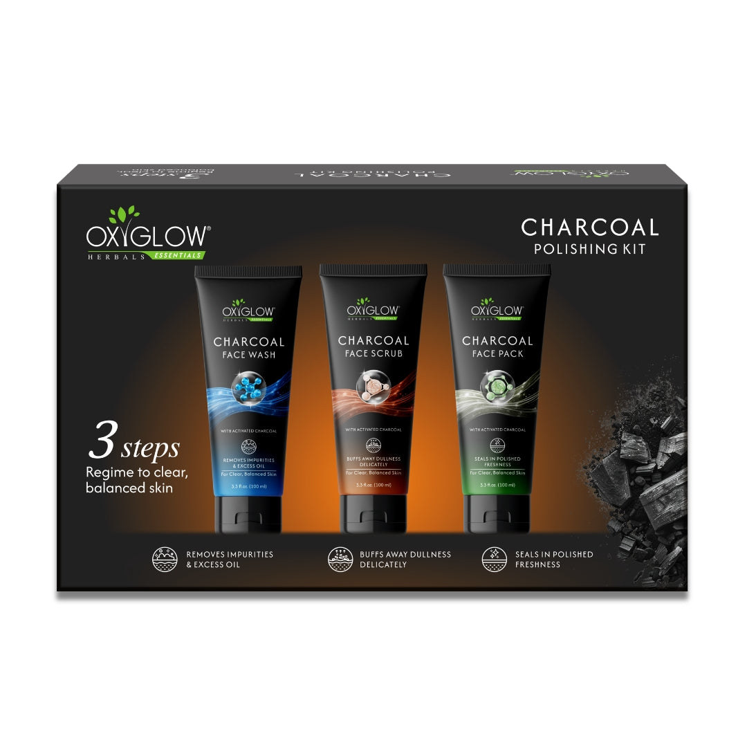 Charcoal Polishing Kit | Face Wash, Scrub & Mask