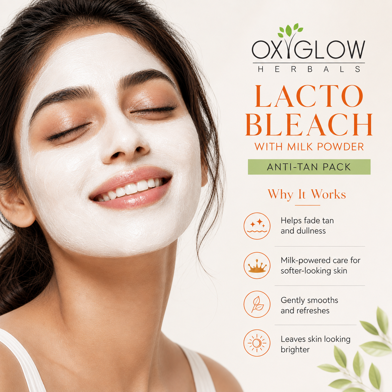 Lacto Bleach Cream with Milk Powder