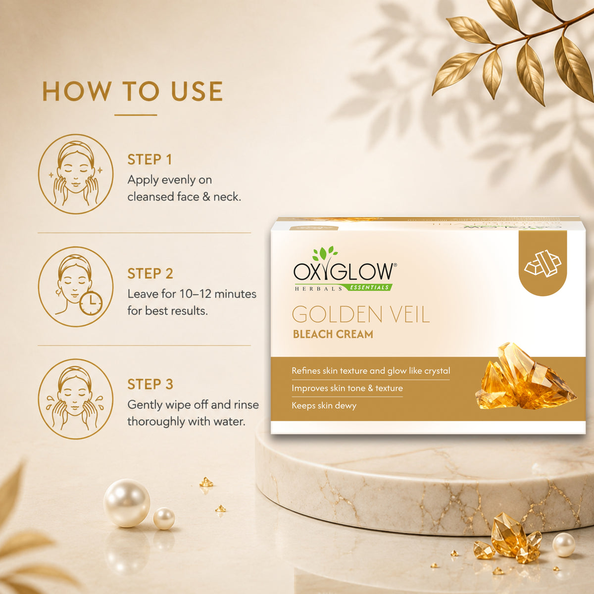 Golden Veil Bleach Cream | Increases Radiance