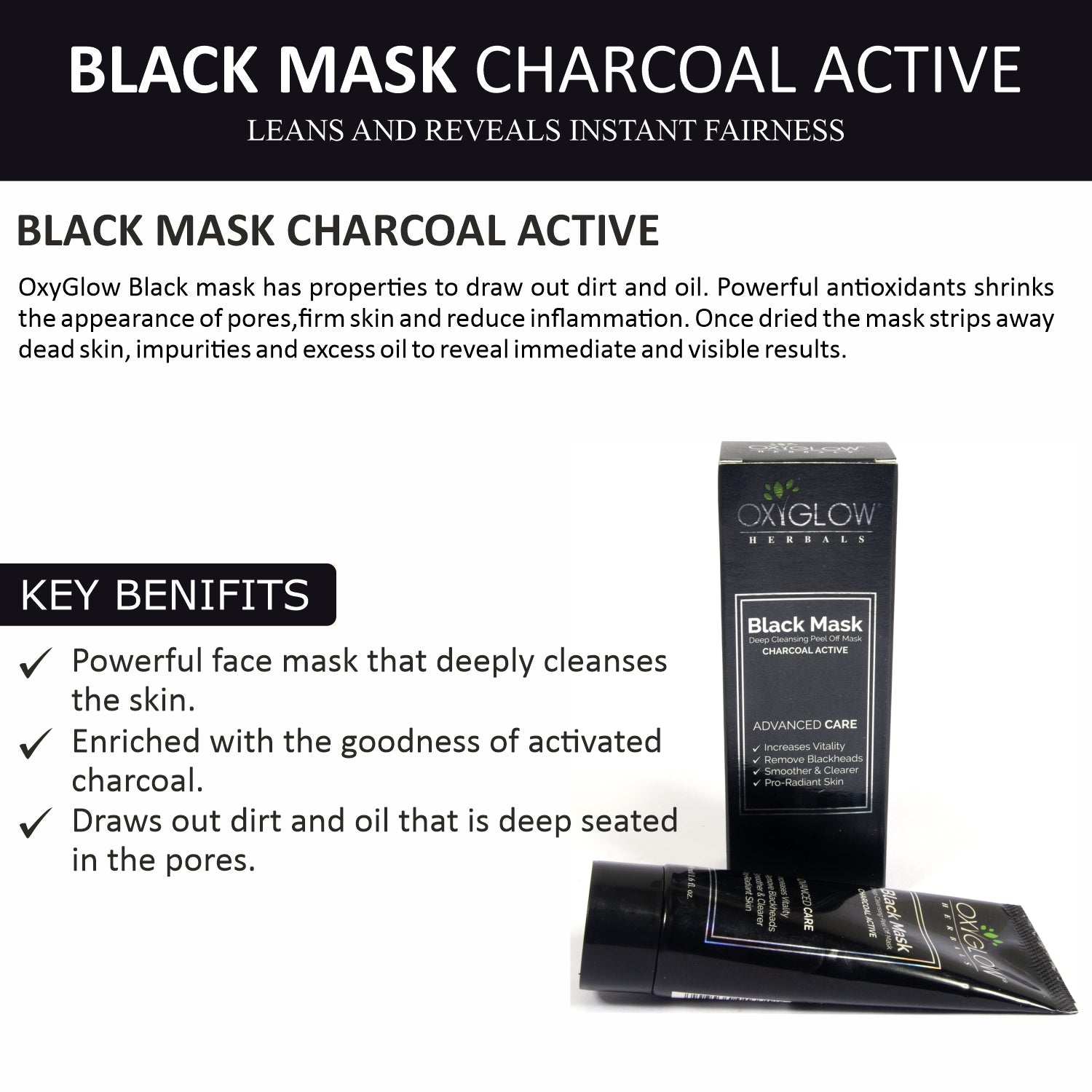 Charcoal Facewash + Black Mask