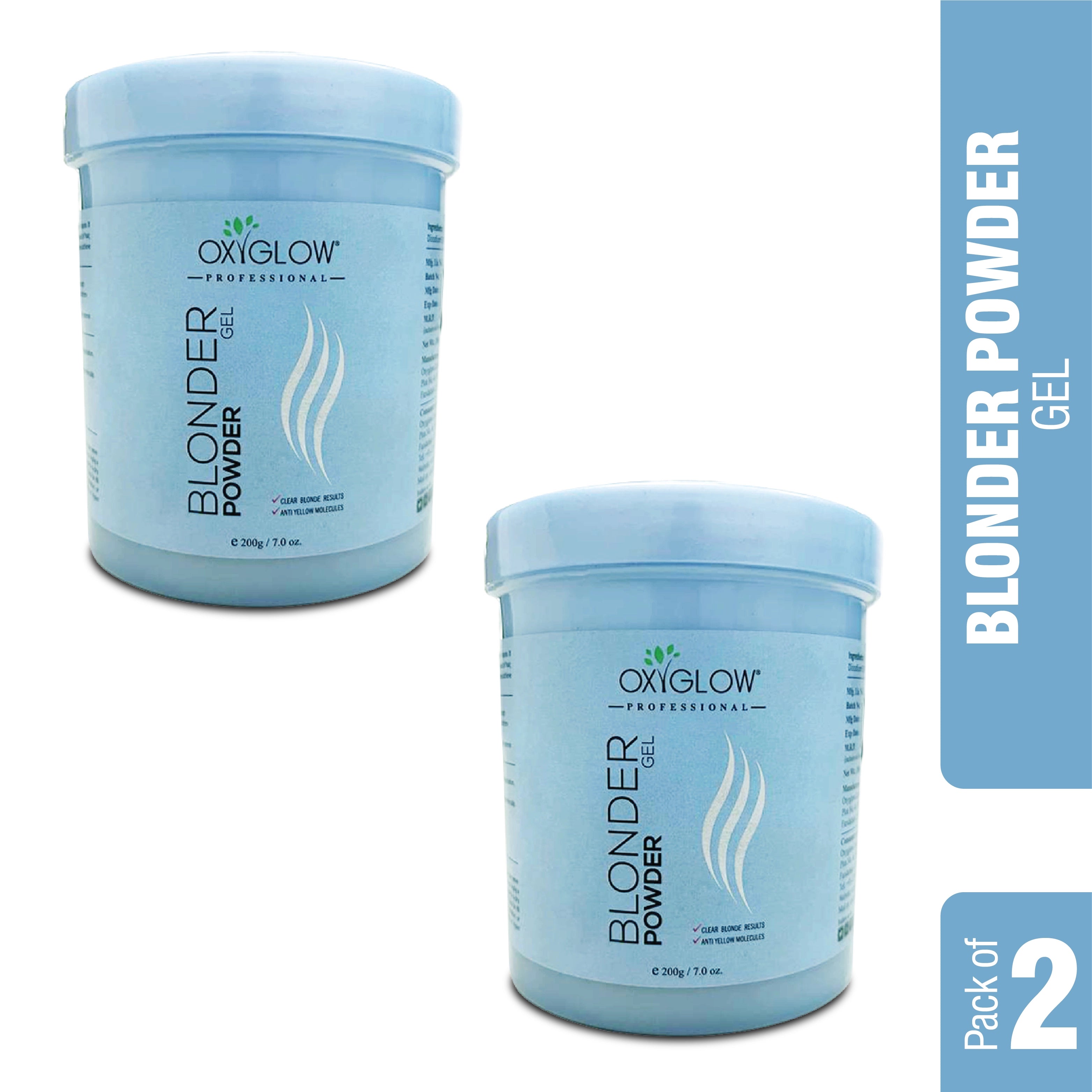 OxyGlow Herbals Blonder Powder Gel 200gm+Packof2