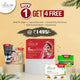 Bridal Facial Kit 260g + Charcoal Facewash 50g + Haldi Chandan Bleach 50g + Aloevera Gel 50g + Smooth Skin Serum