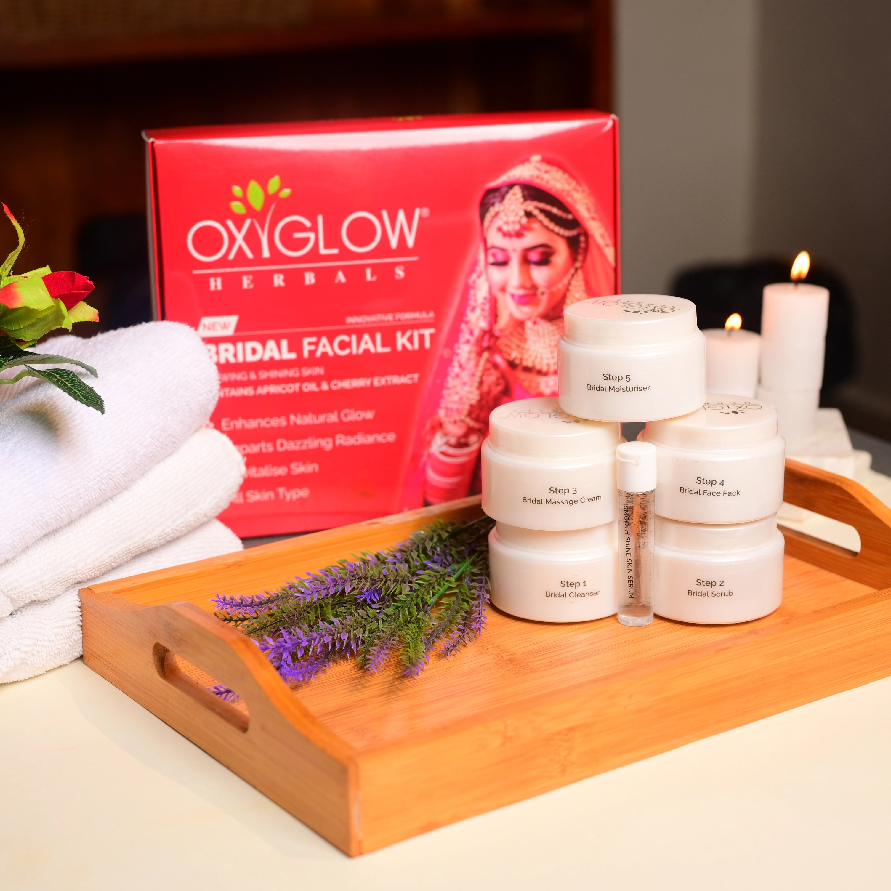 OxyGlow Herbals Bridal Facial Kit for Women | Glowing & Shining Skin | Enhances Natural Glow | Suitable for All Skin