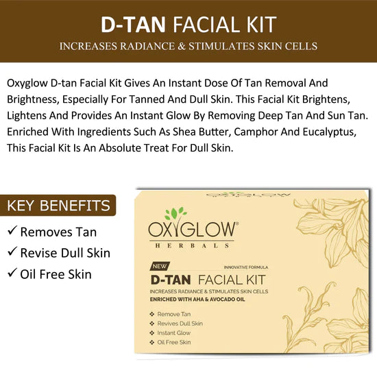 D-Tan Facial Kit Key Benefits