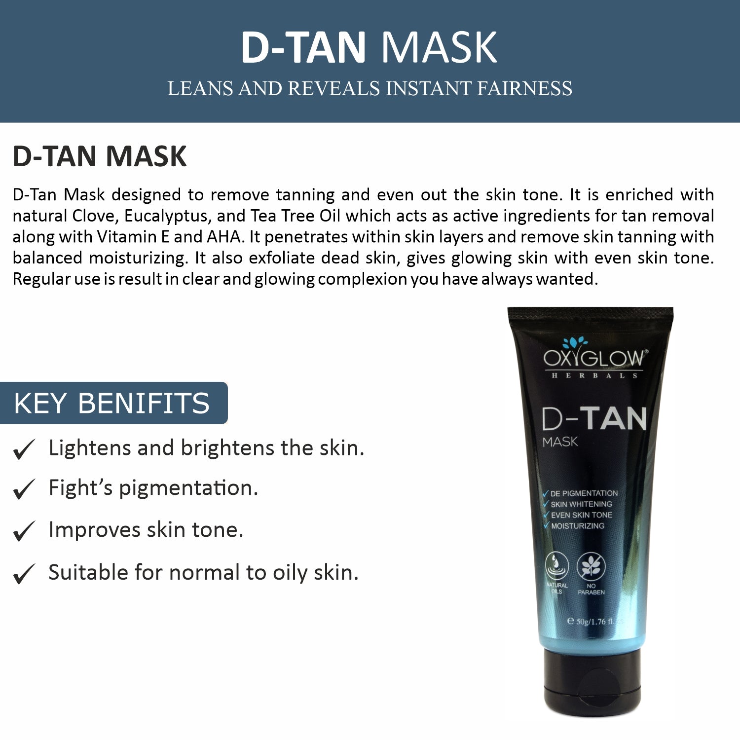 Detaning Mask Sunscreen SPF 30 + DeTan Facewash + DeTan Mask
