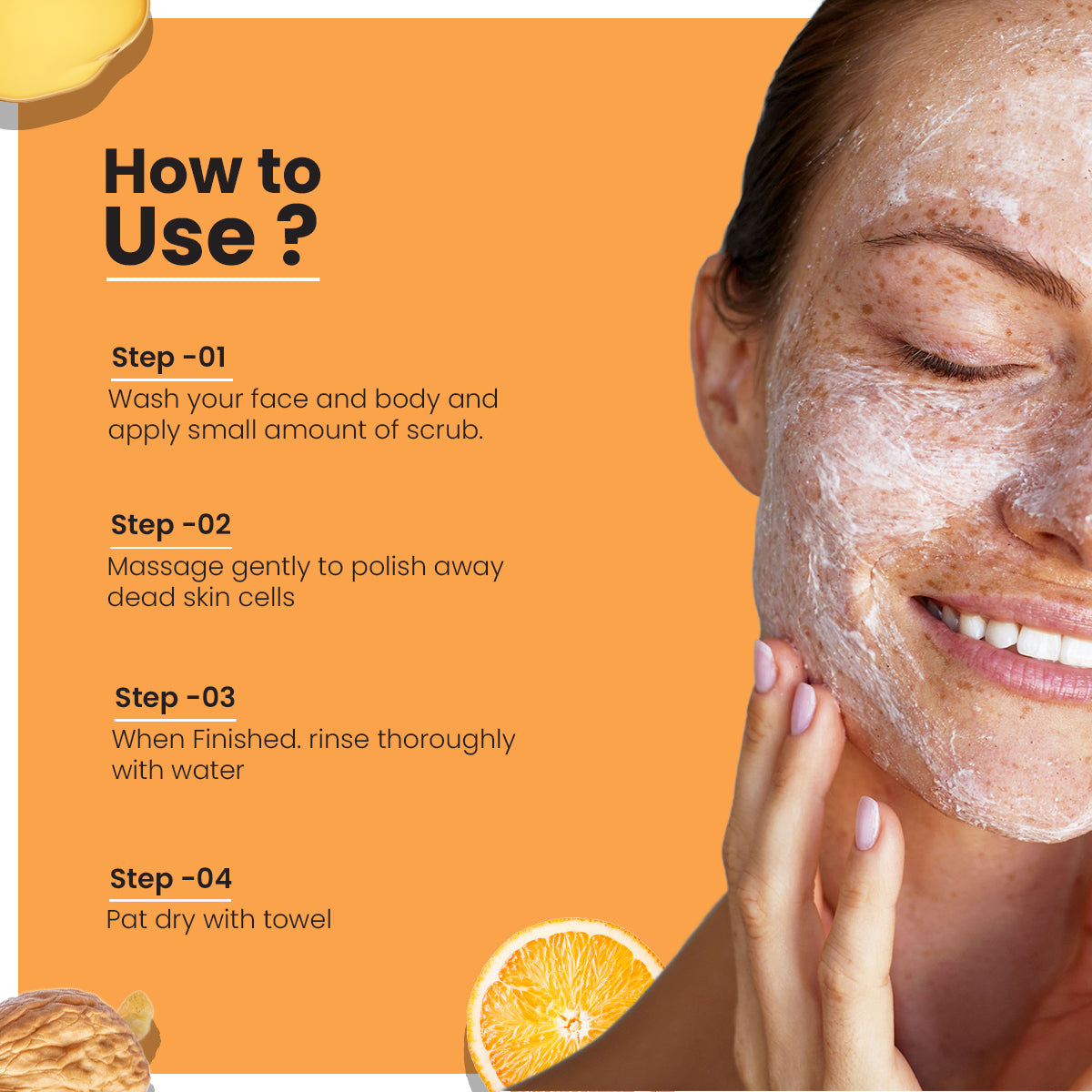 OxyGlow Herbals Vitamin C Scrub 100ml | Enhances Skin Radiance | Reduces Acne Scars | Radiant Glow