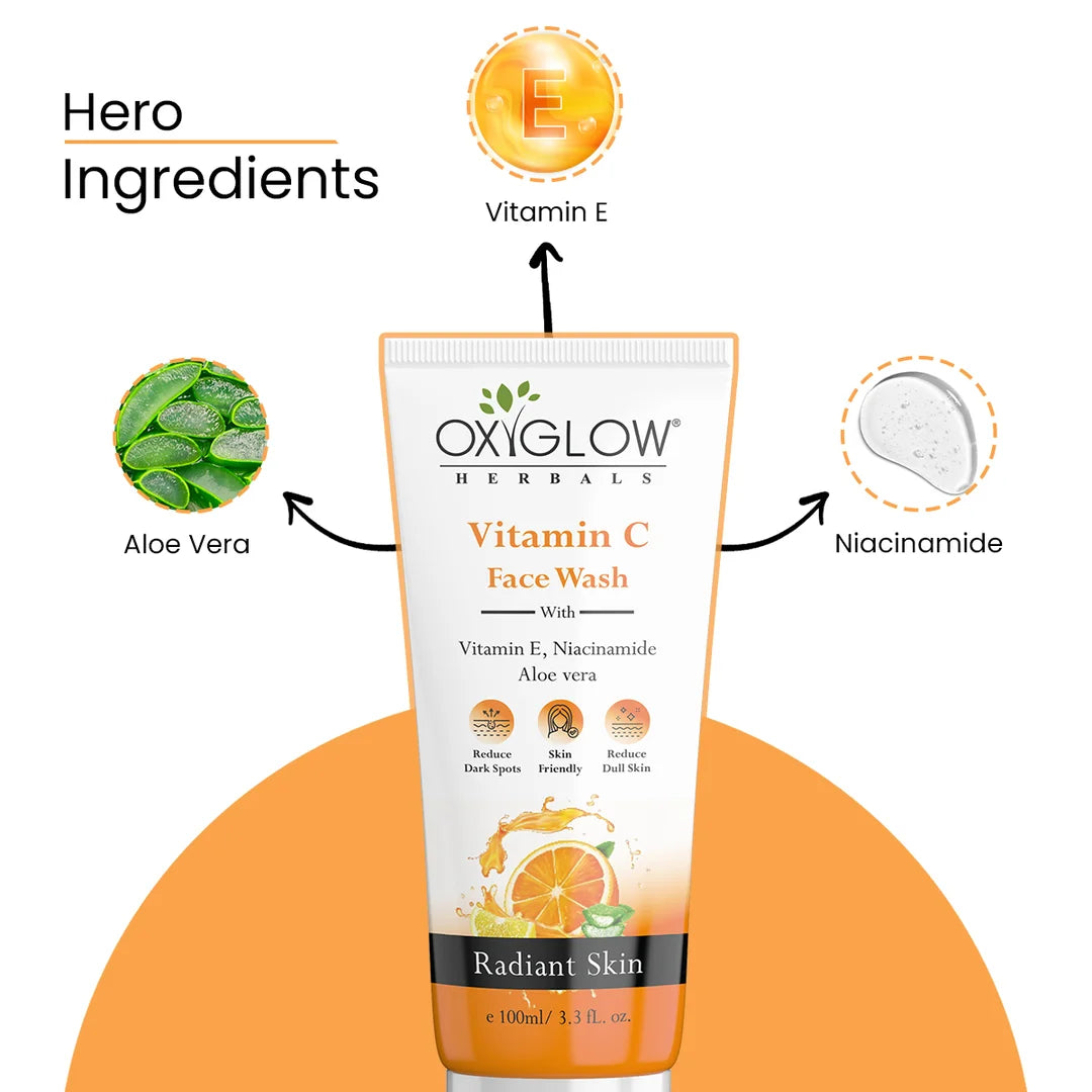 Vitamin C Facewash with Vitamin E, Niacinamide &  Aloe Vera 100ml