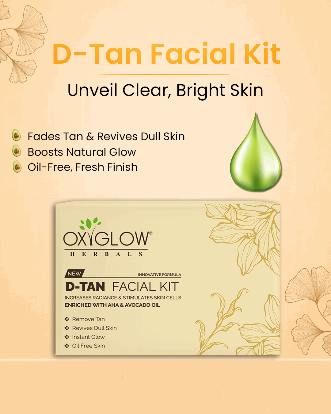 OxyGlow Herbals D-tan Facial Kit Benefits