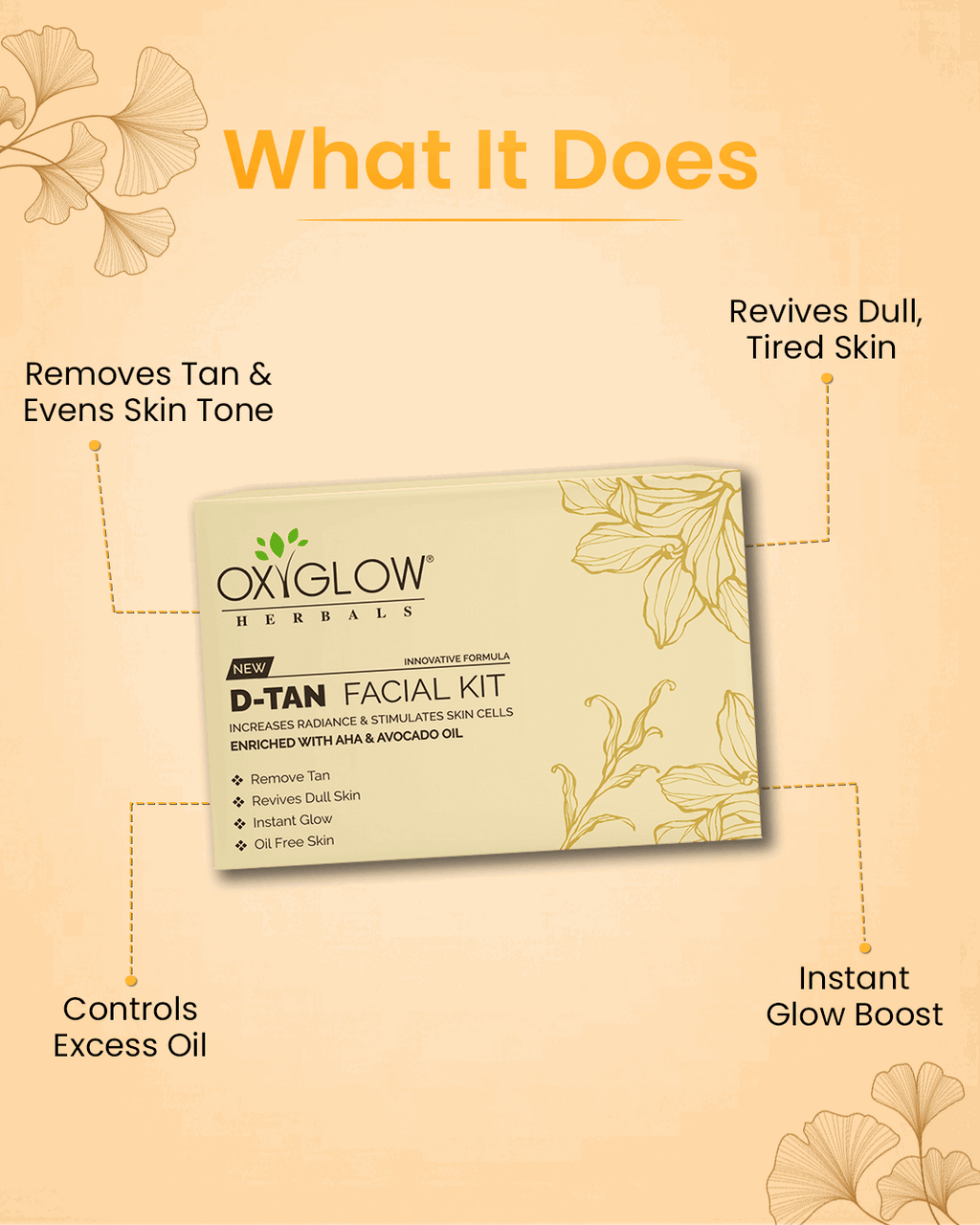 OxyGlow Herbals D-tan Facial Kit How it works