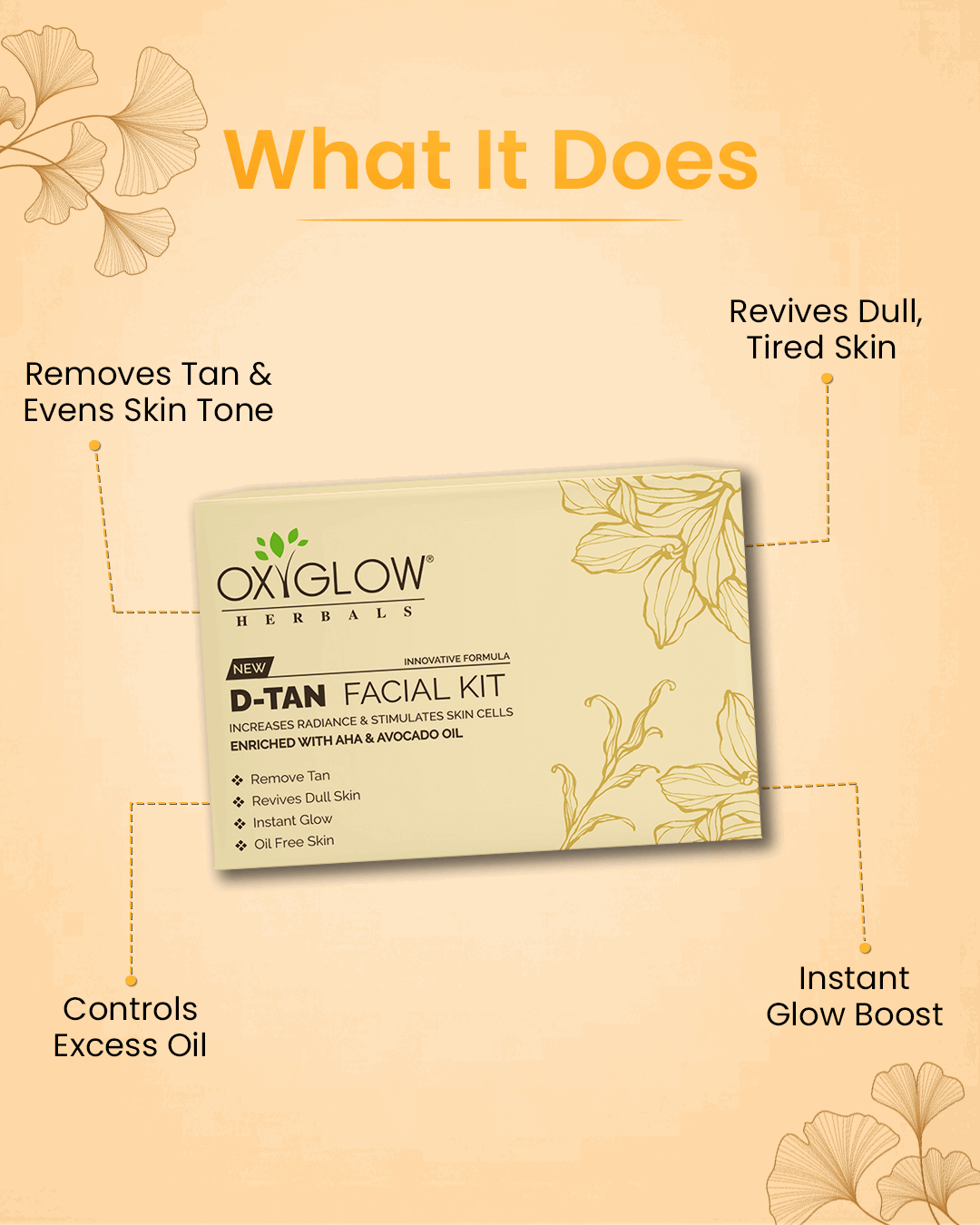 OxyGlow Herbals D-tan Facial Kit How it works
