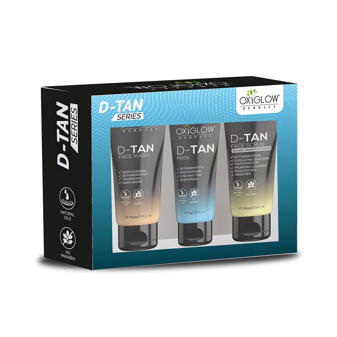 OxyGlow Herbals De-tan Combo with Dtan Facewash Dtan Scrub Dtan Mask