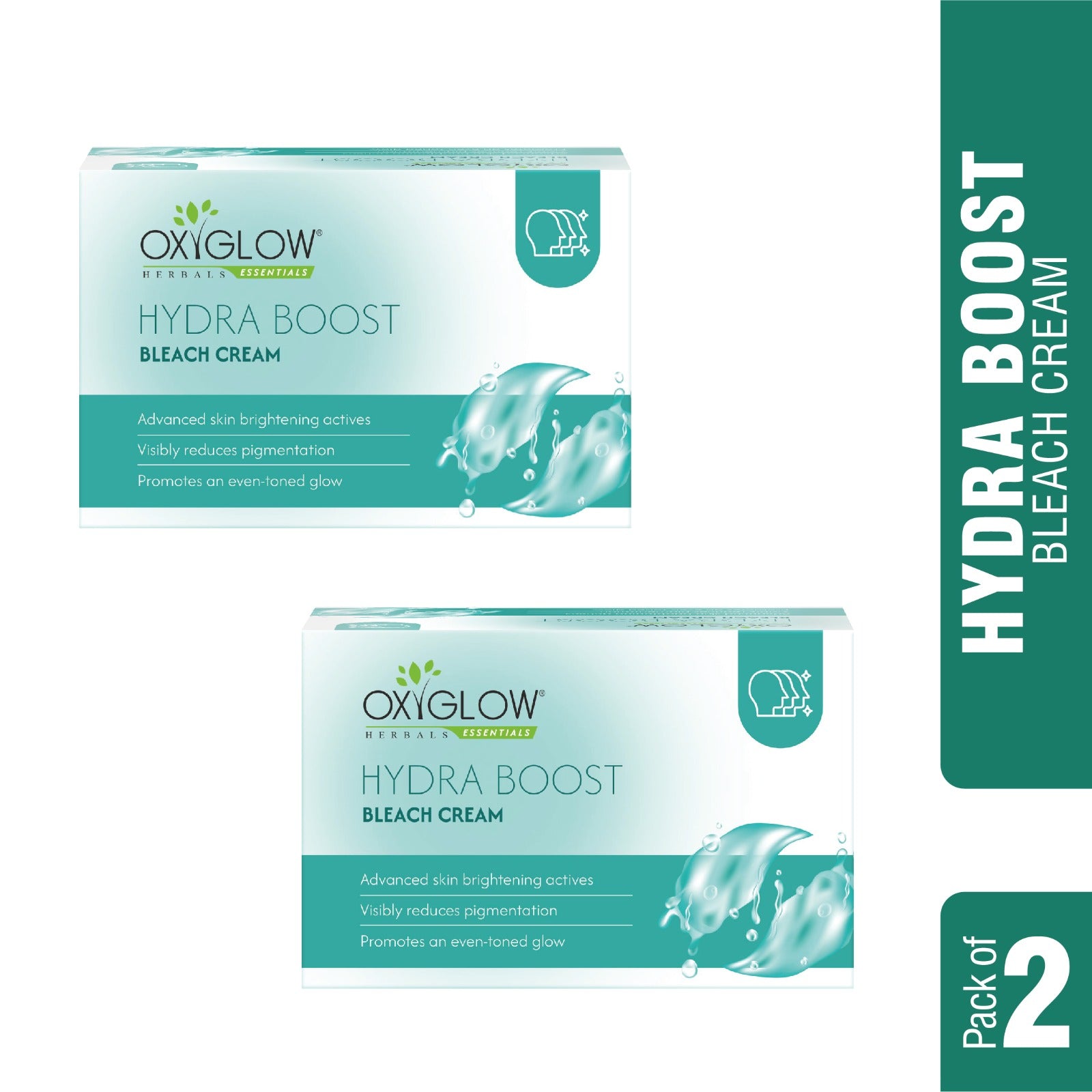 OxyGlow Herbals Essentials Hydra Boost Bleach Cream - 300gm | Visibly Reduces Pigmentation | Suitable for All Skin