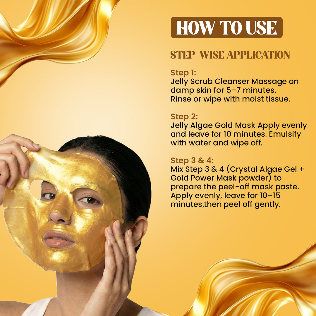 OxyGlow Herbals Jelly Algae Gold Clean Up Kit | Skin Radiance