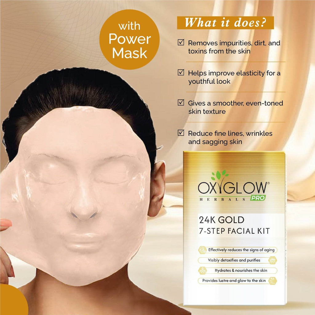 24k Luxe Gold 7 Step Facial Kit | Pack of 5