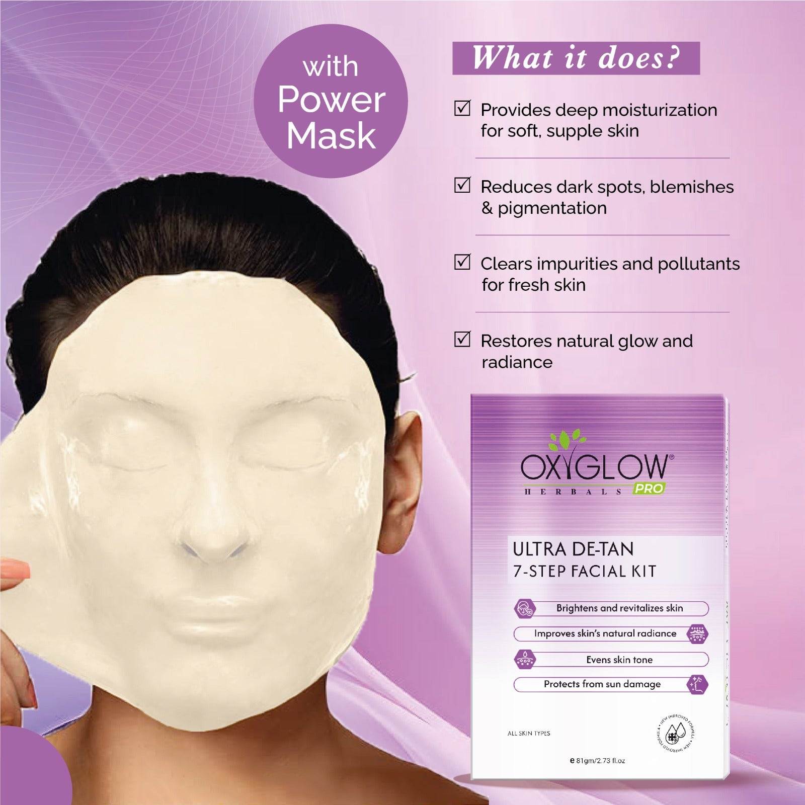 Ultra De-tan 7 Step Facial Kit | Pack of 5