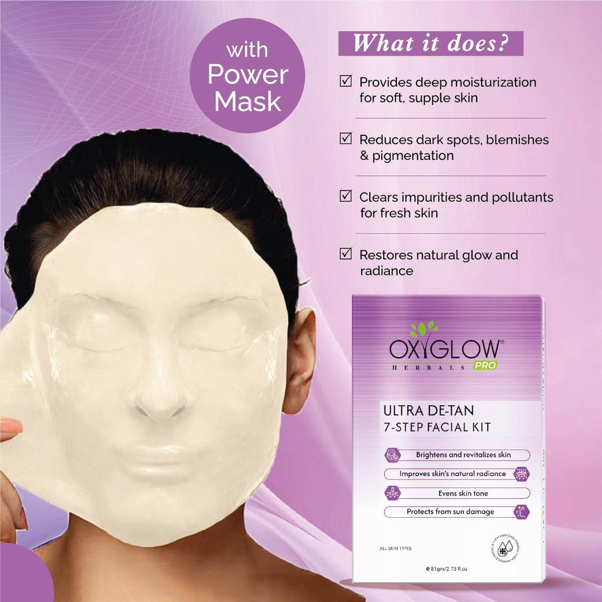 Ultra De-tan 7 Step Facial Kit | Pack of 5