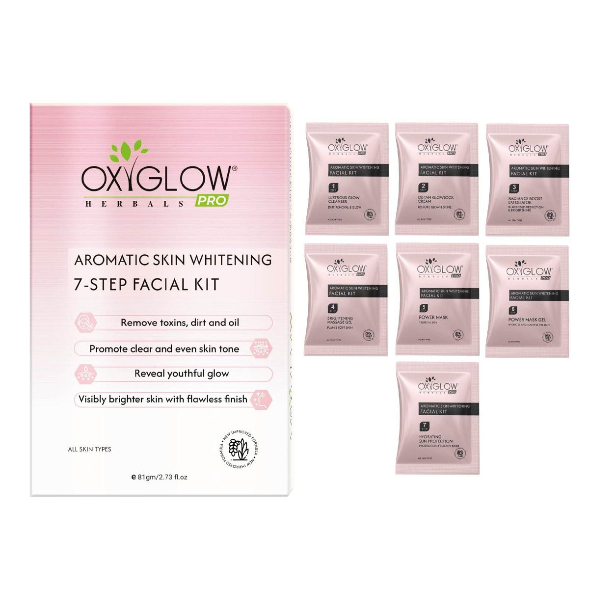 Aromatic Skin Whitening 7 Step Facial Kit | Pack of 5